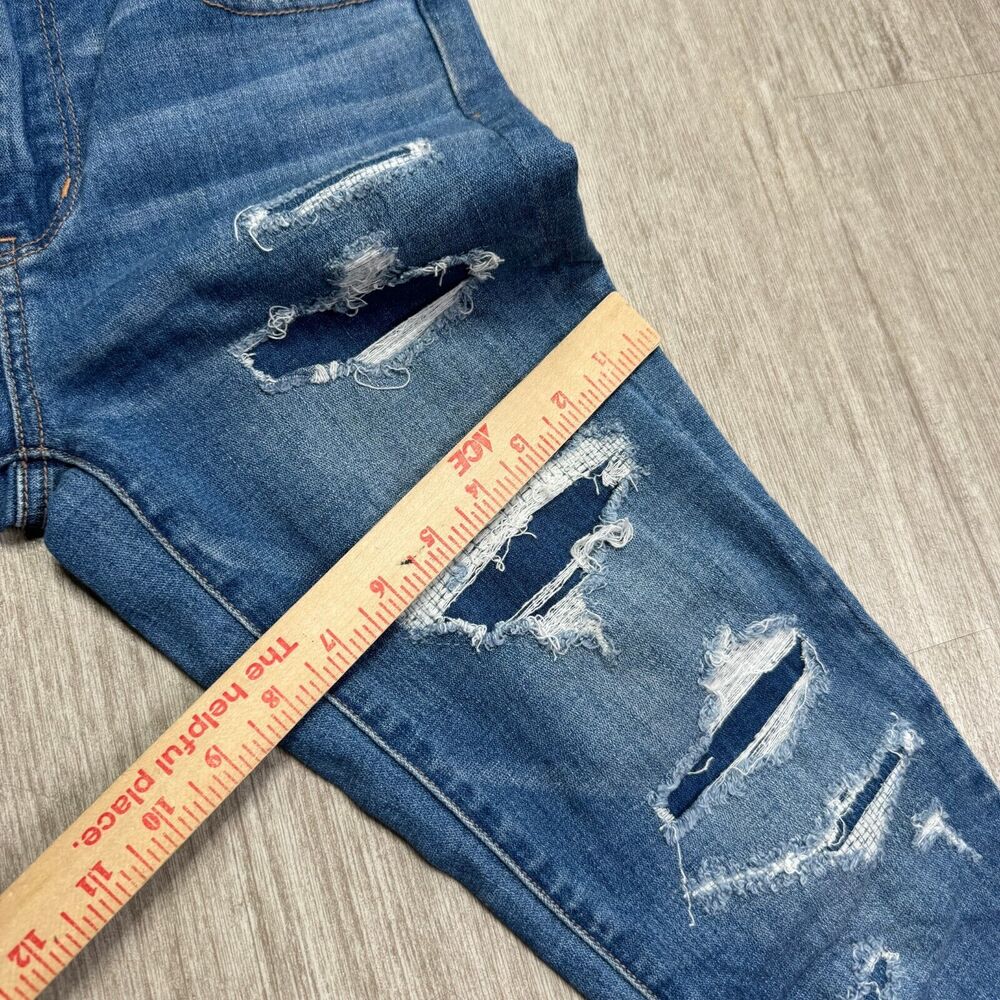 American Eagle Hi Rise Jegging Cropped Jeans Womens 4 Distressed Stretch Denim - Picture 8 of 11